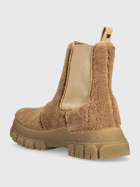 Weekend Max Mara sztyblety Muschio damskie kolor brązowy na platformie 2357960534600