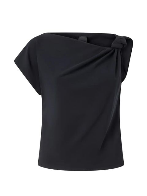 PINKO Marlena draped asymmetric-neck top - Black - zdjęcie produktu nr 1
