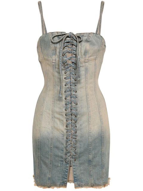 MISBHV Lara lace-up denim dress - Blue - zdjęcie produktu nr 1