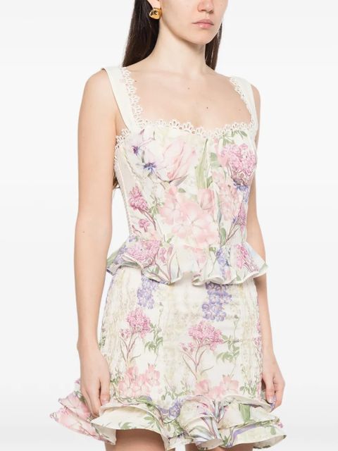 Charo Ruiz Ibiza Floret top - Neutrals