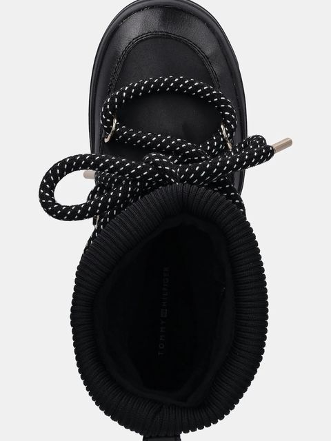 Tommy Hilfiger śniegowce SNOW BOOT WATER REPELLENT kolor czarny FW0FW09260