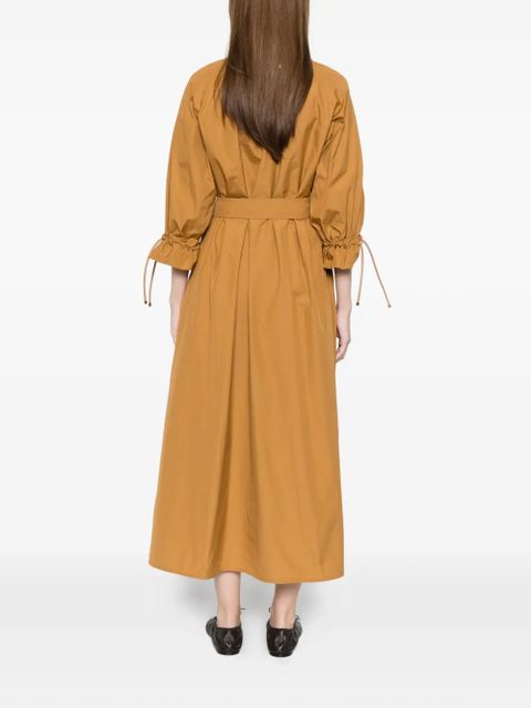 Max Mara Mirto belted ruffled dress - Neutrals