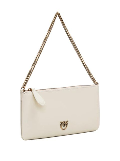 PINKO logo chain tote bag - Neutrals