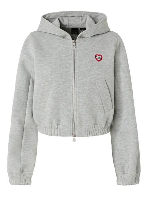 PINKO logo-embroidered hoodie - Grey - zdjęcie produktu nr 1