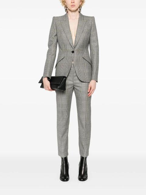 Alexander McQueen Price Of Wales trousers - Black