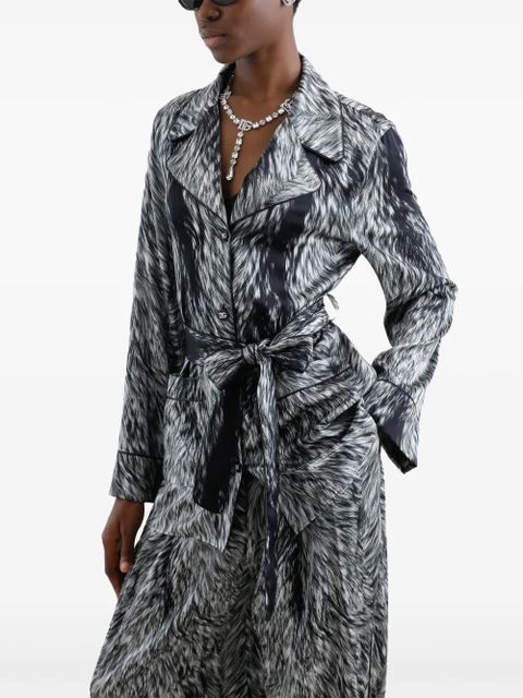 Dolce & Gabbana fur-print blouse - White