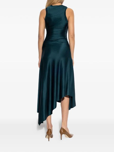 Victoria Beckham draped asymmetric midi dress - Green