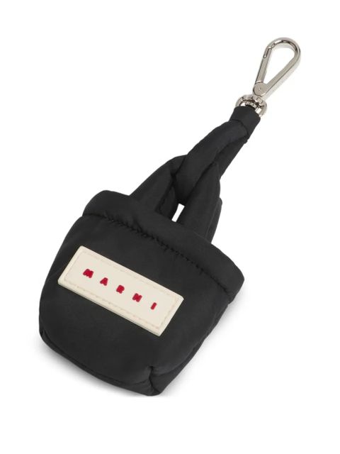 Marni puffed stitching keyring - Black