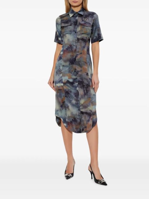 Diesel D-Ana printed midi dress - Blue