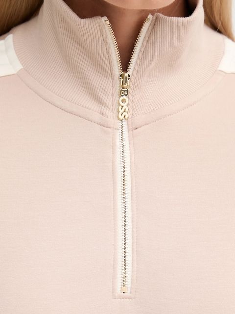 BOSS bluza lounge damska kolor beżowy gładka 50550718