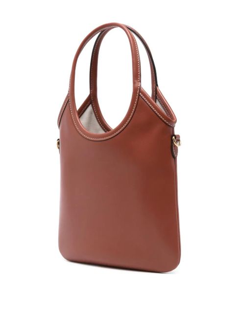 Miu Miu logo-appliqué top-handles shoulder bag - Brown
