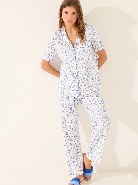 women'secret piżama bawełniana damska kolor biały bawełniana 3139889