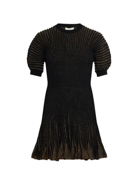 Ulla Johnson Talie puffed-sleeve striped mini dress - Black - zdjęcie produktu nr 1