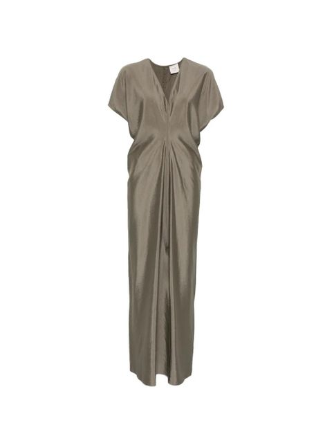 Alysi V-neck buttoned maxi gredress - Green - zdjęcie produktu nr 1