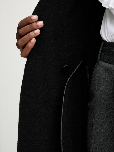 Marella płaszcz z wełną kolor czarny 2523016011200