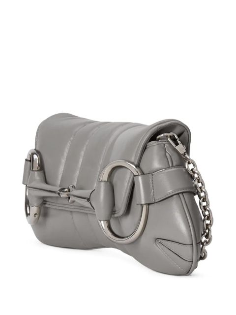 Gucci medium Horsebit Chain shoulder bag - Grey