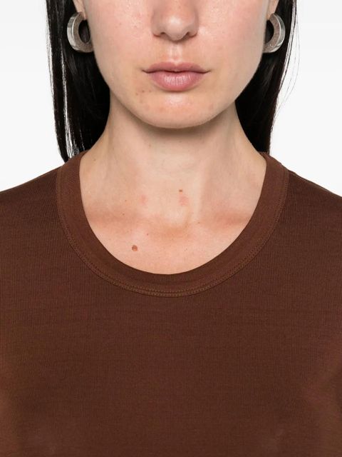 LEMAIRE long-sleeve cotton T-shirt - Brown