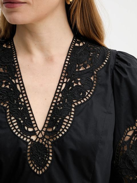 Twinset sukienka bawełniana kolor czarny mini rozkloszowana 251TT2334