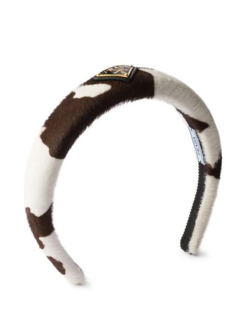Prada cow-print headband - White - zdjęcie produktu nr 1