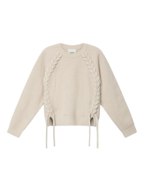 ISABEL MARANT Tulliam braided-detail sweater - Neutrals - zdjęcie produktu nr 1