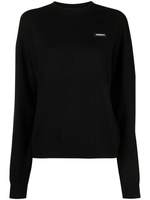 Coperni logo-print long-sleeve jumper - Black - zdjęcie produktu nr 1