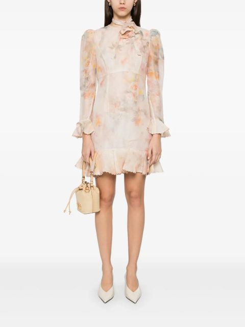 ZIMMERMANN Crush Flower mini dress - Neutrals - zdjęcie produktu nr 2