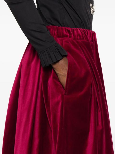 Comme Des Garçons pleated midi skirt - Red