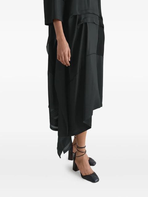 LEMAIRE asymmetrical pleated blouse dress - Black