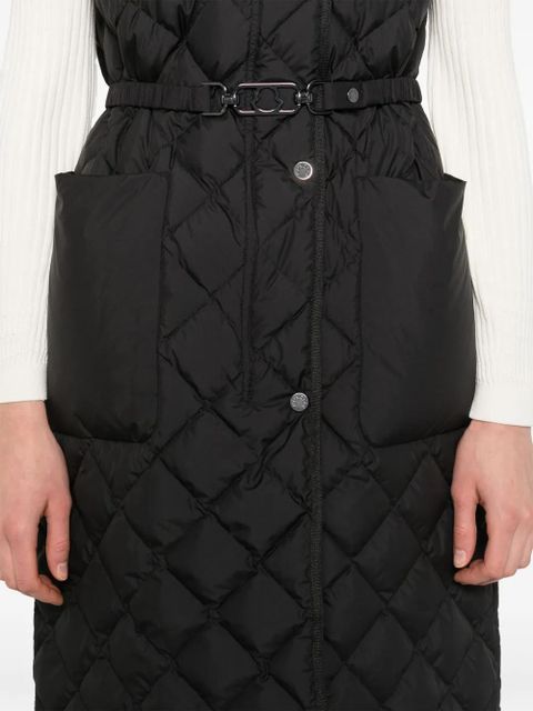 Moncler quilted belted vest - Black