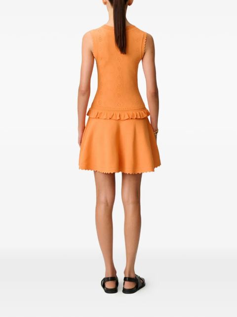 Claudie Pierlot ruffled-hem mini dress - Orange