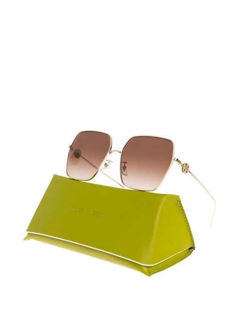 Tory Burch oversized-frame sunglasses - Brown