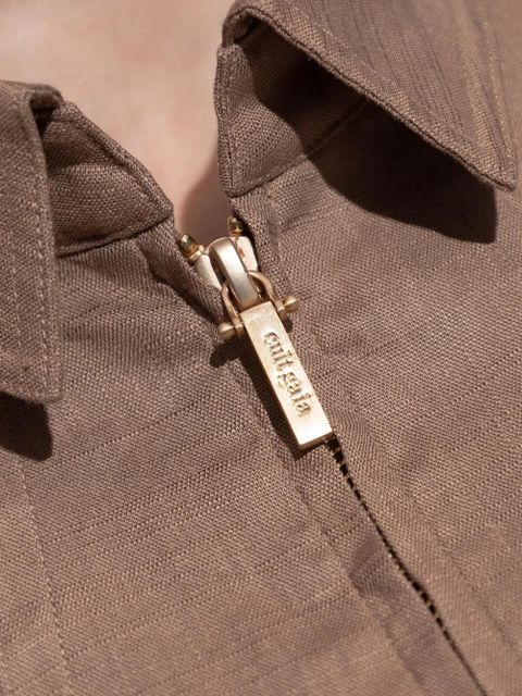 Cult Gaia zip-up halterneck vest - Neutrals