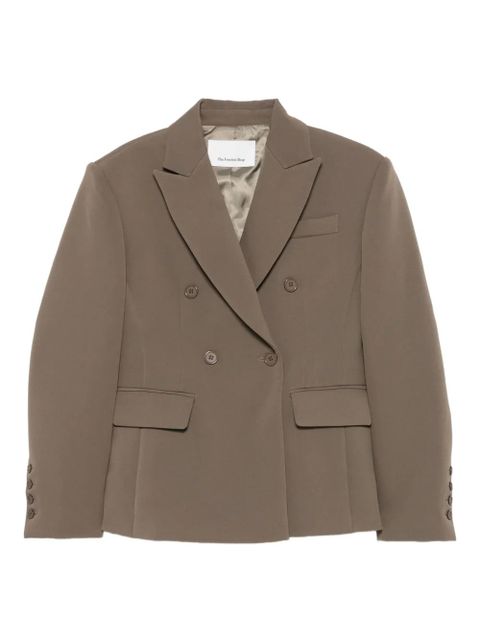 The Frankie Shop peak-lapel double-breasted blazer - Green - zdjęcie produktu nr 1