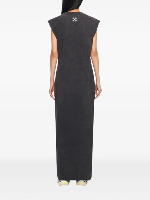 Off-White marble-effect logo-print dress - Black