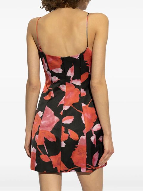 Blumarine printed satin mini dress - Red