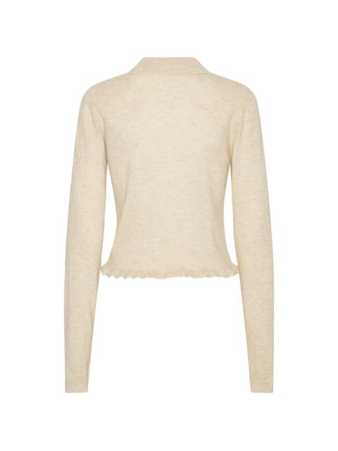 ROTATE BIRGER CHRISTENSEN polo-collar cardigan - Neutrals - zdjęcie produktu nr 2