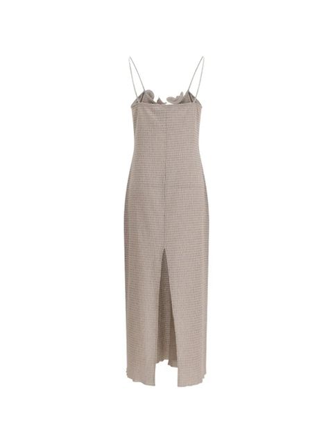 Magda Butrym floral-appliqué slip dress - Neutrals - zdjęcie produktu nr 2