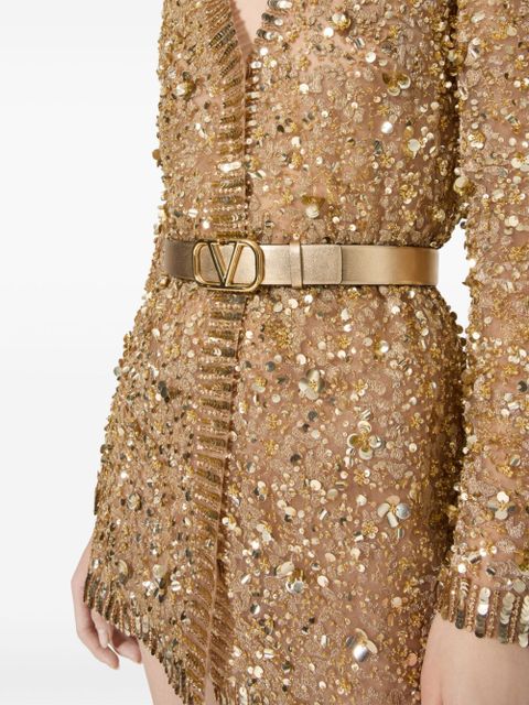 Valentino Garavani VLogo Signature reversible belt - Gold