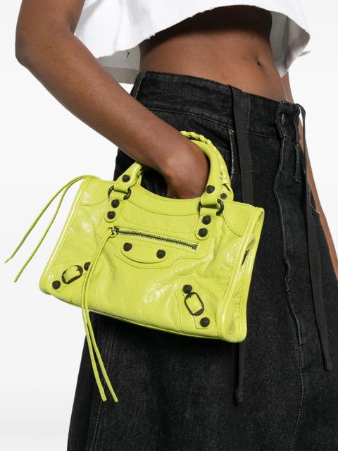 Balenciaga mini Le City tote bag - Green - zdjęcie produktu nr 2