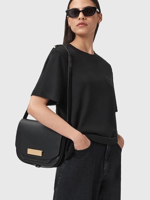 AllSaints t-shirt bawełniany damski kolor czarny W205JC