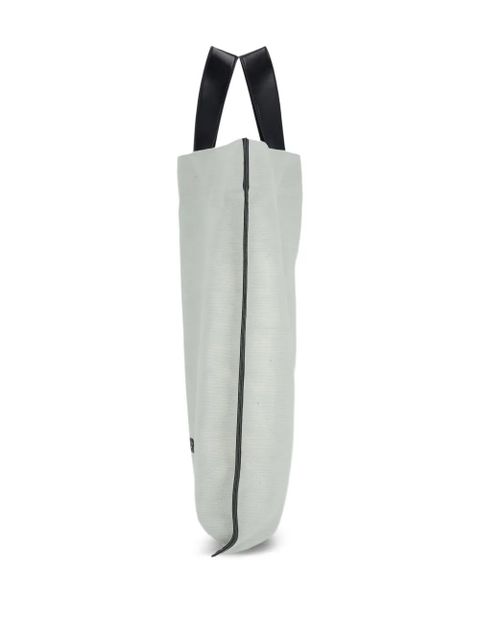 Jil Sander large leather-trimmed tote bag - Green