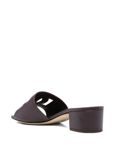 Dolce & Gabbana logo-strass sandals - Purple