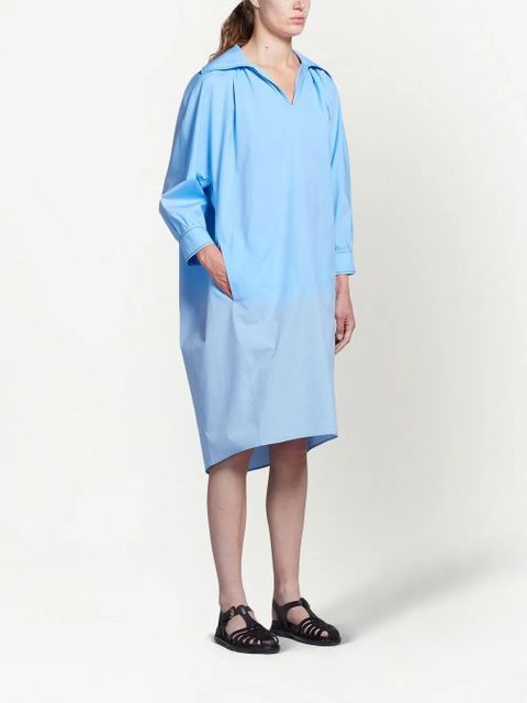 Marni logo-embroidered long-sleeve dress - Blue - zdjęcie produktu nr 2
