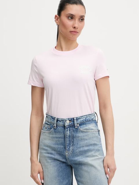 Tommy Jeans T-shirt damski bawełniany - zdjęcie produktu nr 2