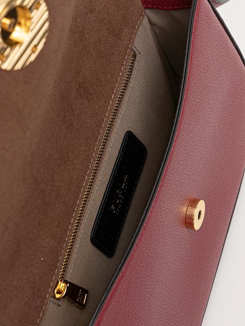 Furla torebka skórzana kolor bordowy WB01887.BX3036.CGQ00