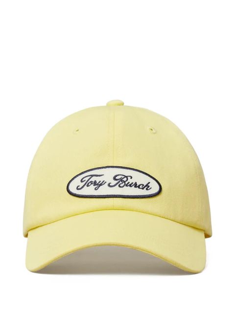 Tory Burch logo-patch baseball cap - Yellow - zdjęcie produktu nr 1