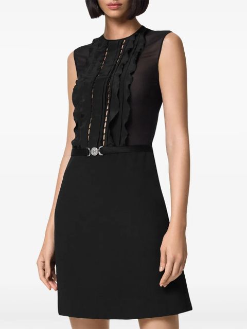 Versace A-line silk georgette mini dress - Black