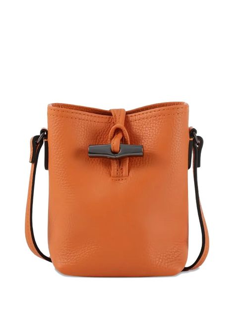 Longchamp Le Roseau leather shoulder bag - Orange