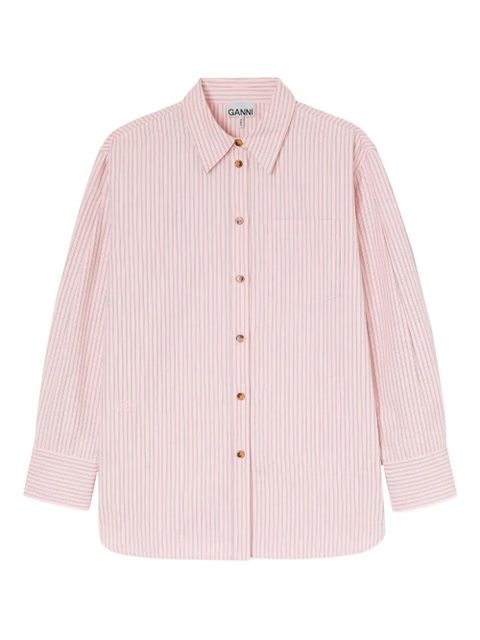 GANNI striped pocket shirt - Pink - zdjęcie produktu nr 1