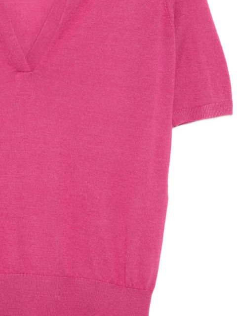Gabriela Hearst V-neck polo top - Pink
